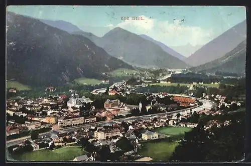 AK Bad Ischl, Teilansicht mit Kirche