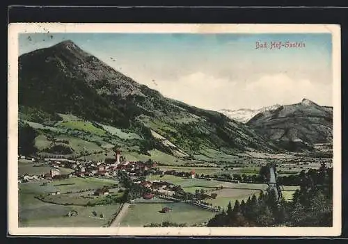 AK Bad Hof-Gastein, Gesamtansicht mit Bergpanorama aus der Vogelschau