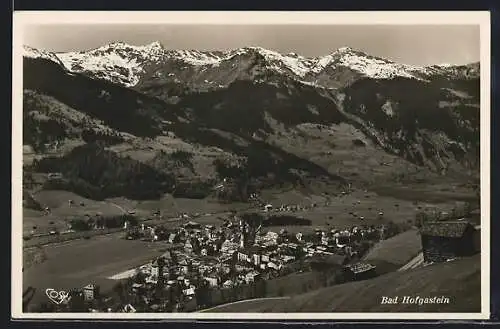 AK Bad Hofgastein, Gesamtansicht mit Bergpanorama aus der Vogelschau