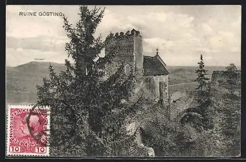 AK Graz, Ruine Gösting und Blick ins Land