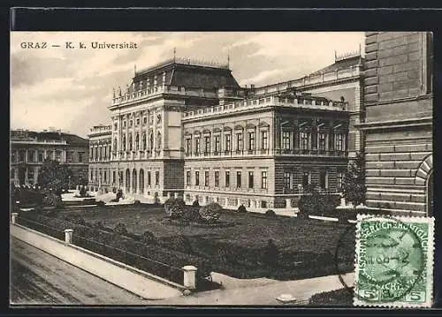 AK Graz, K. k. Universität im Sonnenschein