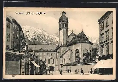 AK Innsbruck, Hofkirche im Sonnenschein