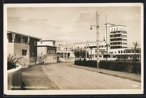 AK Stuttgart, Hochhaus in der Weissenhof-Siedlung, Bauhaus