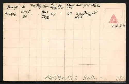 Foto-AK Sanke Nr. 243: Berlin-Johannisthal, L.V.G. Eindecker System Schneider
