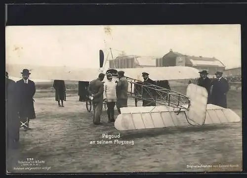 Foto-AK Sanke Nr. 220: Pégoud an seinem Flugzeug