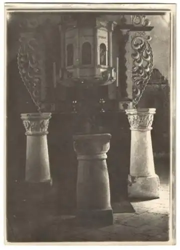 Fotografie W. Apel, Berlin, Ansicht Göritz-Tornow, Altar der Dorfkirche