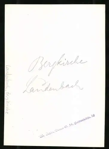 Fotografie W. Apel, Berlin, Ansicht Laudenbach, Eingang der Bergkirche