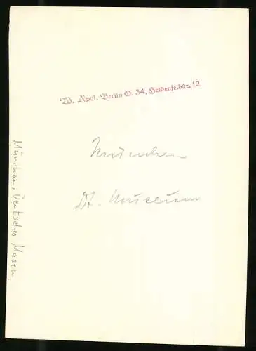 Fotografie W. Apel, Berlin, Ansicht München, Deutsches Museum, Herd m. Destillier- u. Sublimiergeräten