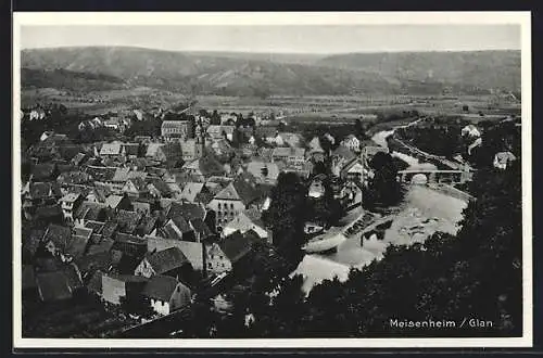 AK Meisenheim /Glan, Ortsansicht aus der Vogelschau