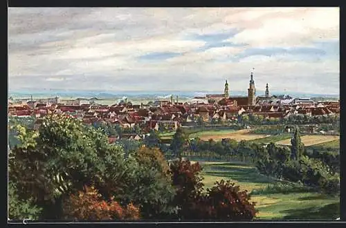 AK Erlangen, Blick auf einen Teil der Stadt