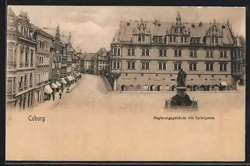 AK Coburg, Regierungsgebäude mit Spitalgasse