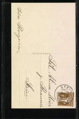 AK Konfirmation eines Mädchens mit betenden Händen