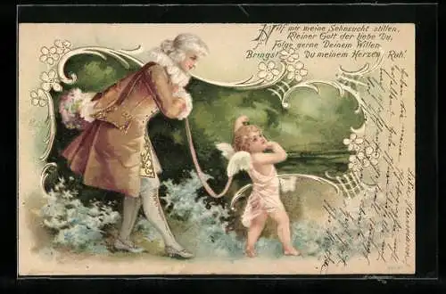 AK Amor, Hilf mit meine Sehnsucht stillen, kleiner Gott der Liebe Du....