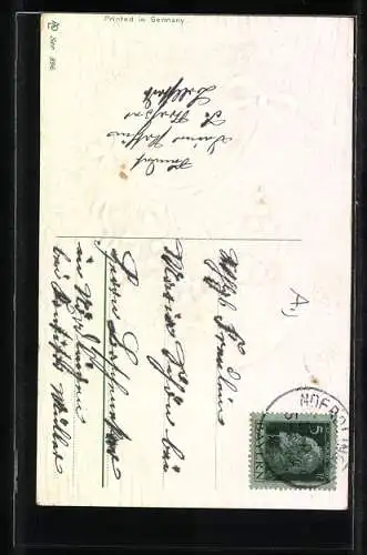 Präge-AK Blumenstrauss zum Namenstag