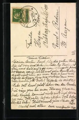 AK Kleines Pärchen geniesst Sekt zu Neujahr