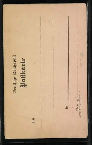 AK Osterhasen tanzen Hand in Hand