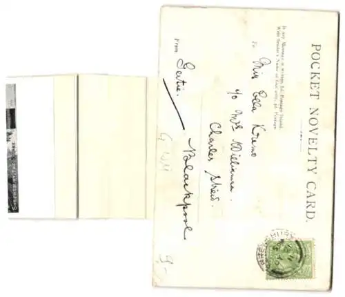 Leporello-AK Shrewsbury, The War Memorial, Welsh Bridge, Frankwell, The Castle