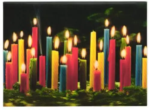 3D-AK Candle-Arrangement, Bunte Kerzen