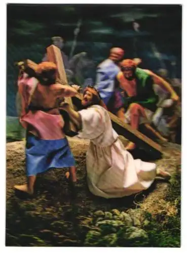 3D-AK Jesus trägt sein Kreuz