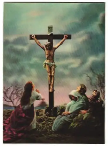 3D-AK Frauen beten für Jesus am Kreuz