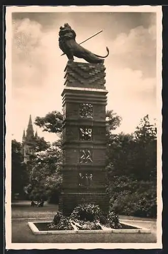 AK Bad Teplitz-Schönau, Neues Kriegerdenkmal