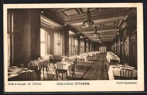 AK Budapest, Kurhotel St. Gellert-Heilbad, Speisesaal