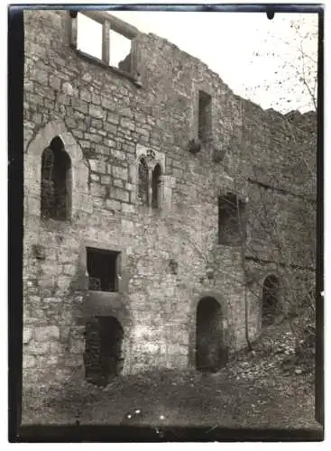 Fotografie W. Apel, Berlin, Ansicht Ilshofen, Burg Leofels / Burgruine