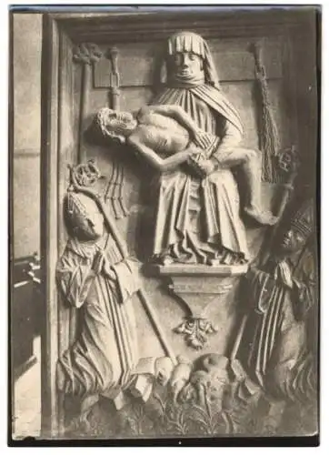 Fotografie W. Apel, Berlin, Ansicht Heidenheim / Mittelfranken, Relief / Heiligenbild in der Klosterkirche