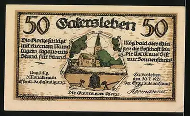 Notgeld Gatersleben 1921, 50 Pfennig, Max und Moritz beim Hamster Ängstlich