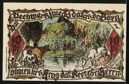 Notgeld Gross-Flottbek 1921, 1o Pfennig, Teilansicht