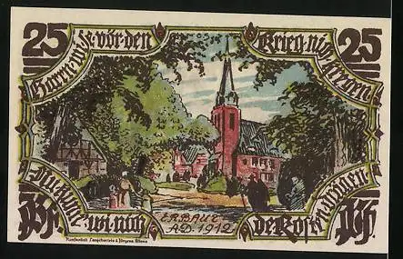 Notgeld Gross-Flottbek 1921, 25 Pfennig, Alter Brautzug