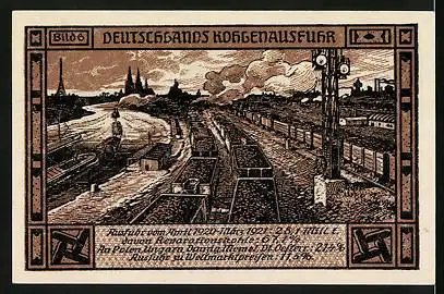 Notgeld Bitterfeld 1921, 50 Pfennig, Deutschlands Kohlenausfuhr