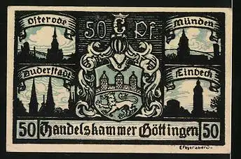 Notgeld Göttingen 1920, 50 Pfennig, Arbeiter und Bauer