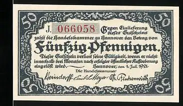 Notgeld Hannover 1921, 50 Pfennig, Ortspartie