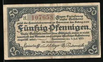 Notgeld Hannover 1921, 50 Pfennig, Leinepartie