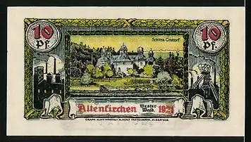 Notgeld Altenkirchen /Westerwald 1921, 10 Pfennig, Stadtwappen