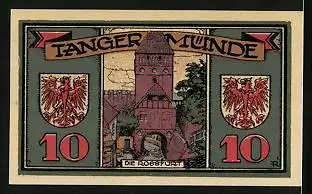 Notgeld Tangermünde 1921, 10 Pfennig, Jungfer Lorenz