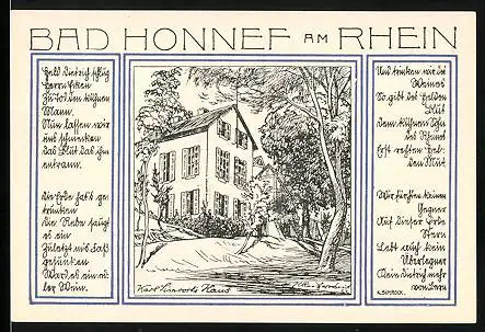 Notgeld Bad Honnef am Rhein 1921, 99 Pfennige, Karl Simrods Haus