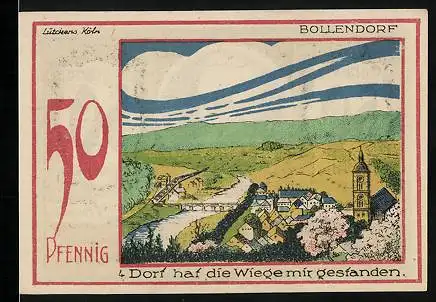 Notgeld Speicher 1921, 50 Pfennig, Bolldendorf