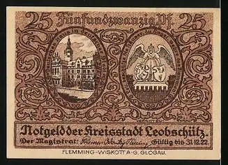 Notgeld Leobschütz 1922, 25 Pfennig, Schlacht um die Stadt 1438