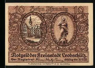 Notgeld Leobschütz 1922, 10 Pfennig, Geschichte der Stadt