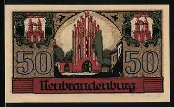 Notgeld Neubrandenburg 1922, 50 Pfennig, Vorderstadt Neubrandenburg 1248