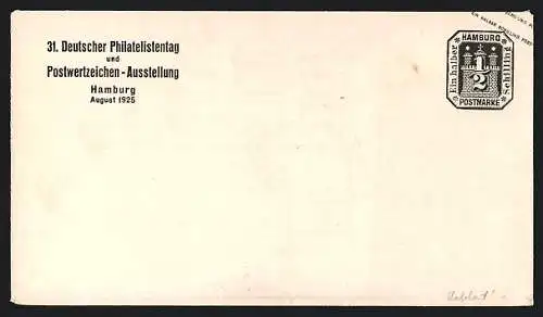 Dekorativer Brief Hamburg, 31. Deutscher Philatelistentag 1925