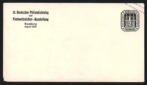 Dekorativer Brief Hamburg, 31. Deutscher Philatelistentag 1925