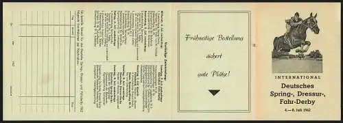 Klapp-AK Deutsches Spring-, Dressur-, Fahr-Derby 1962