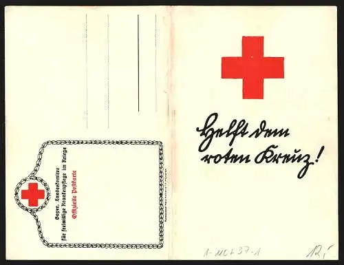 Klapp-AK Portrait von Königin Maria Therese von Bayern, Rotes Kreuz