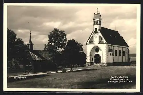AK Löffingen /Schwarzwald, Wallfahrtskirche Winterschneekreuz