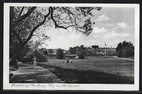 AK Hamburg-Harburg, Weg im Stadtpark