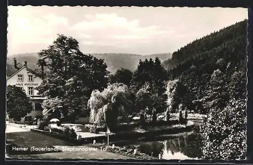 AK Hemer /Sauerland, Gasthaus Haus Winterhof, Stephanopeler Tal