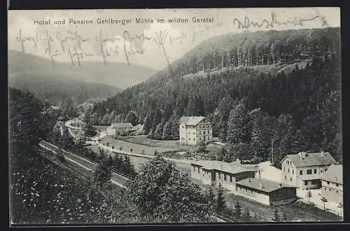 AK Gehlberg, Hotel-Pension Gehlberger Mühle im Geratal